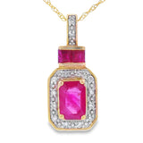 .82ct Ruby Diamond Fashion Pendants 14KT Yellow Gold