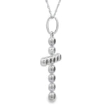 .31ct Diamond Cross Religious Pendant 14KT White Gold