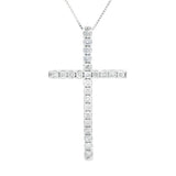 .38ct Diamond Cross Religious Pendant 14KT White Gold
