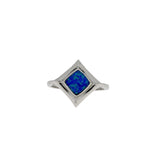 Created Opal Ring Sterling Silver