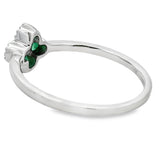 .15ct Emerald Diamond Ring 10KT White Gold