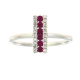 .30ct Ruby Diamond Ring 14KT White Gold
