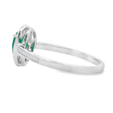 .55ct Chalcedony Diamond Ring 10KT White Gold