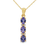 Tanzanite Diamond Fashion Pendants 10KT Yellow Gold