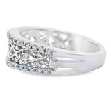 .50ct Diamond Fashion band rings 10KT White Gold