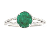 1.28ct Emerald  14KT White Gold
