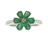 1.14ct Emerald Zircon Ring Sterling Silver