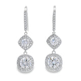 8.51ct Moissanite Dangle Earrings Sterling Silver