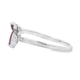 .35ct Ruby Diamond Ring 14KT White Gold