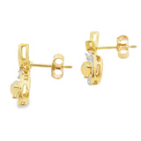 .42ct Opal Diamond Dangle Earrings 10KT Yellow Gold