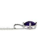 Amethyst Diamond Fashion Pendants 10KT White Gold