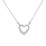 .03ct Diamond Heart Love Pendant 14KT White Gold
