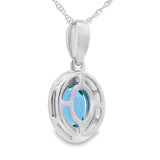London Blue Topaz Fashion Pendants 10KT White Gold