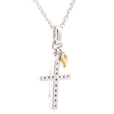 .15ct Diamond Cross Religious Pendant Sterling Silver