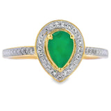 .55ct Chalcedony Diamond Ring 10KT Yellow Gold