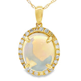 2.39ct Opal Diamond Fashion Pendants 10KT Yellow Gold