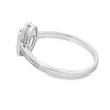 .63ct London Blue Topaz Diamond Ring 10KT White Gold