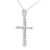 .25ct Diamond Cross Religious Pendant 14KT White Gold