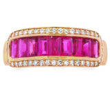 1.10ct Ruby Diamond Ring 10KT Yellow Gold