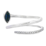 .78ct Sapphire Diamond Ring 14KT White Gold