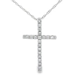 .11ct Diamond Cross Religious Pendant 14KT White Gold