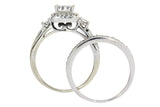 1.00ct Diamond Engagement Ring Set 10KT White Gold