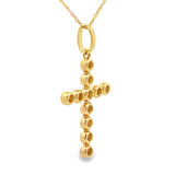.31ct Diamond Cross Religious Pendant 14KT Yellow Gold