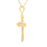 Topaz Cross Religious Pendant Sterling Silver