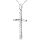 .21ct Diamond Cross Religious Pendant 14KT White Gold