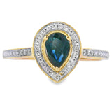 .54ct Sapphire Diamond Ring 10KT Yellow Gold