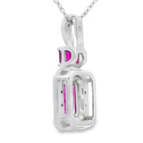 .82ct Ruby Diamond Fashion Pendants 14KT White Gold
