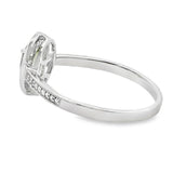 .50ct Peridot Diamond Ring 10KT White Gold