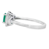 .45ct Emerald Diamond Ring 10KT White Gold