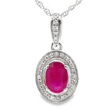 .70ct Ruby Diamond Fashion Pendants 10KT White Gold
