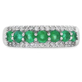 White Topaz 3 Stone Ring Sterling Silver