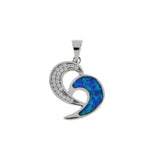Created Opal Fashion Pendants Sterling Silver