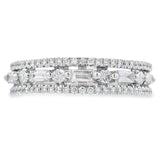 .50ct Diamond Fashion band rings 14KT White Gold