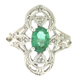 .70ct Emerald Diamond Ring 10KT White Gold
