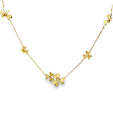 Cubic Zirconia Flower Pendant Sterling Silver