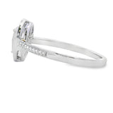 .44ct Rose Quartz Diamond Ring 10KT White Gold