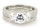 1.05ct Engagement Ring Set 18KT White Gold