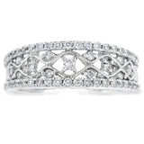 .50ct Diamond Fashion band rings 10KT White Gold