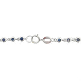 .87ct Sapphire Diamond Bracelet 14KT White Gold