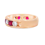 2.50ct Ruby Diamond Wedding Band Ring 14KT Yellow Gold