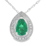 .41ct Emerald Diamond Fashion Pendants 10KT White Gold