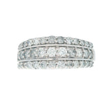 1.00ct Diamond Wedding Band Ring 10KT White Gold