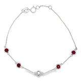 .71ct Ruby Diamond Bracelet 14KT White Gold