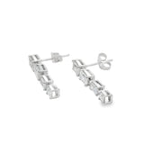 Lab Grown Diamond Dangle Earrings 14KT White Gold