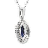 Sapphire Diamond Fashion Pendants 10KT White Gold