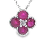 .77ct Ruby Diamond Fashion Pendants 14KT White Gold
